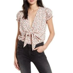Capulet Floral Front Tie Bodysuit